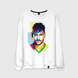 Свитшот хлопковый мужской Neymar: fun-art, цвет: белый