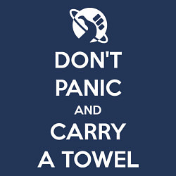 Свитшот хлопковый мужской Dont panic & Carry a Towel, цвет: тёмно-синий — фото 2