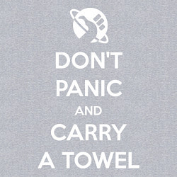 Свитшот хлопковый мужской Dont panic & Carry a Towel, цвет: меланж — фото 2