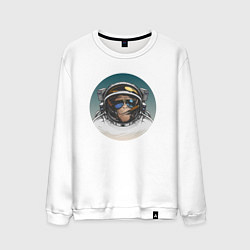 Свитшот хлопковый мужской Космонавт 6.6, цвет: белый