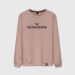 Свитшот хлопковый мужской Sensation, цвет: пыльно-розовый