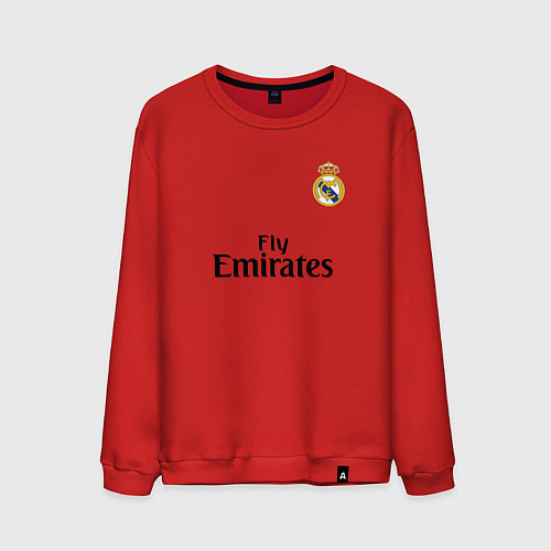 Мужской свитшот Real Madrid: Fly Emirates / Красный – фото 1
