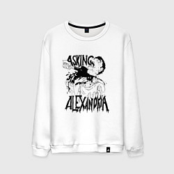 Свитшот хлопковый мужской Asking Alexandria Devil, цвет: белый