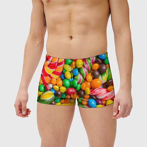 Мужские плавки Сладкие конфетки / 3D-принт – фото 3