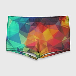 Мужские плавки Цветные полигоны, цвет: 3D-принт