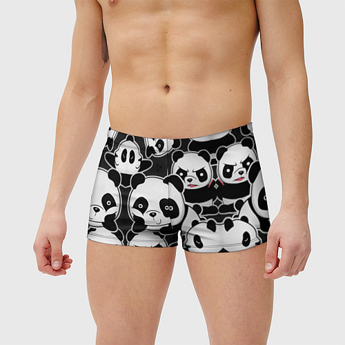 Мужские плавки Смешные панды / 3D-принт – фото 3