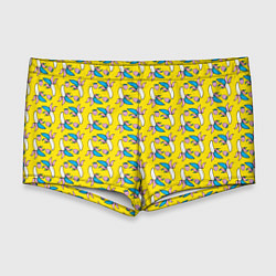 Мужские плавки Летний узор Забавные бананчики, цвет: 3D-принт