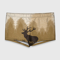 Мужские плавки Олень на охоте, цвет: 3D-принт