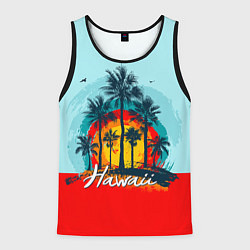 Майка-безрукавка мужская HAWAII 6, цвет: 3D-черный