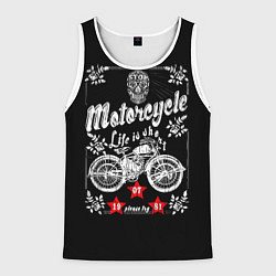 Майка-безрукавка мужская Moto t-shirt 2, цвет: 3D-белый