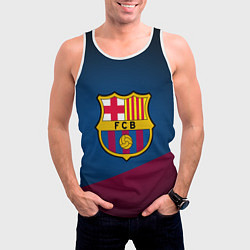 Майка-безрукавка мужская FCB Barcelona, цвет: 3D-белый — фото 2