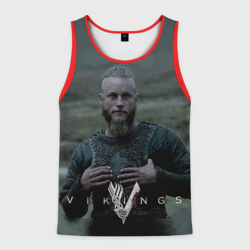 Мужская майка без рукавов Vikings: Ragnarr Lodbrok / 3D-Красный – фото 1