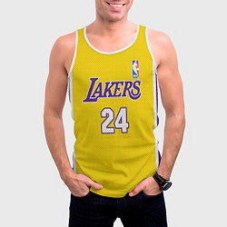Майка-безрукавка мужская Lakers 24, цвет: 3D-белый — фото 2