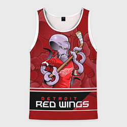 Майка-безрукавка мужская Detroit Red Wings, цвет: 3D-белый