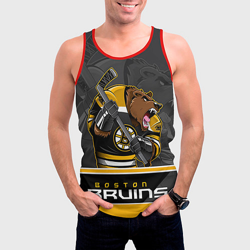 Мужская майка без рукавов Boston Bruins / 3D-Красный – фото 3