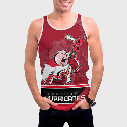 Мужская майка без рукавов Carolina Hurricanes / 3D-Белый – фото 3