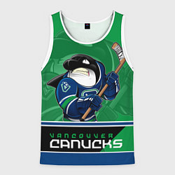 Майка-безрукавка мужская Vancouver Canucks, цвет: 3D-белый