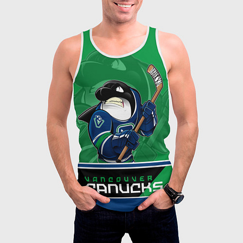 Мужская майка без рукавов Vancouver Canucks / 3D-Белый – фото 3