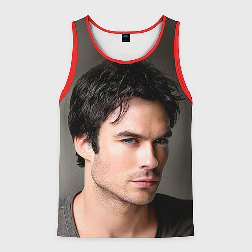 Мужская майка без рукавов Ian Somerhalder / 3D-Красный – фото 1