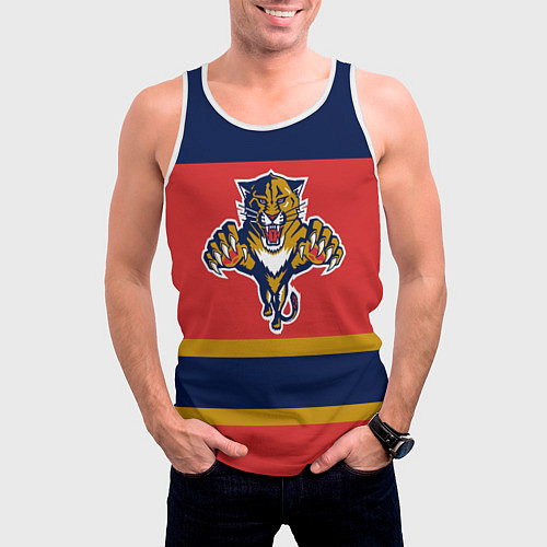 Мужская майка без рукавов Florida Panthers / 3D-Белый – фото 3