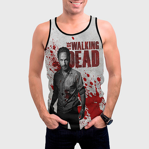 Мужская майка без рукавов Walking Dead: Rick Grimes / 3D-Черный – фото 3