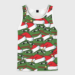 Мужская майка без рукавов Sad frog new year