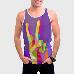 Майка-безрукавка мужская Victory, цвет: 3D-белый — фото 2