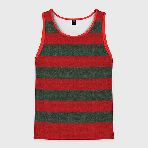 Мужская майка без рукавов Красно-полосатый / 3D-Красный – фото 1