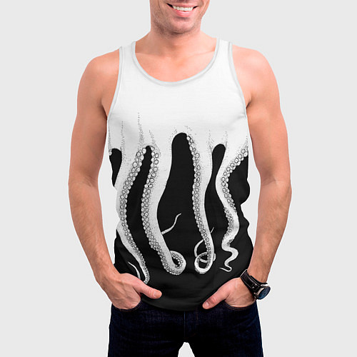 Мужская майка без рукавов Octopus / 3D-Белый – фото 3