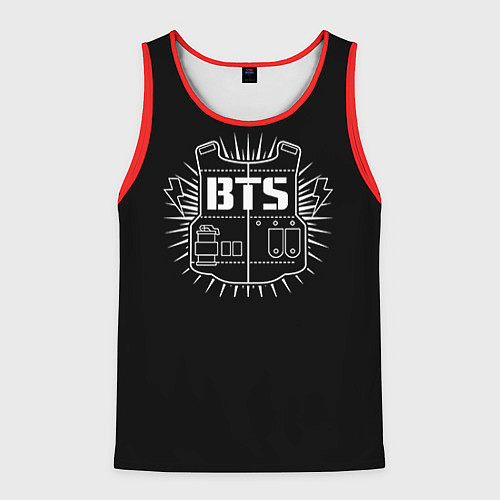 Мужская майка без рукавов BTS: Rapmonster / 3D-Красный – фото 1