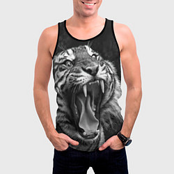 Майка-безрукавка мужская Гнев тигра, цвет: 3D-черный — фото 2