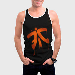 Майка-безрукавка мужская Fnatic: Black collection, цвет: 3D-белый — фото 2