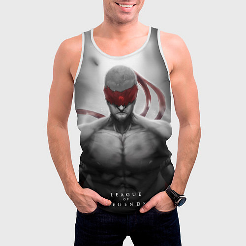 Мужская майка без рукавов Ли Син / 3D-Белый – фото 3