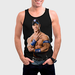 Майка-безрукавка мужская Джон Сина борец, цвет: 3D-черный — фото 2