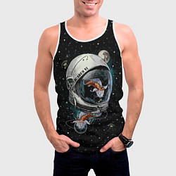 Майка-безрукавка мужская Подводный космос, цвет: 3D-белый — фото 2