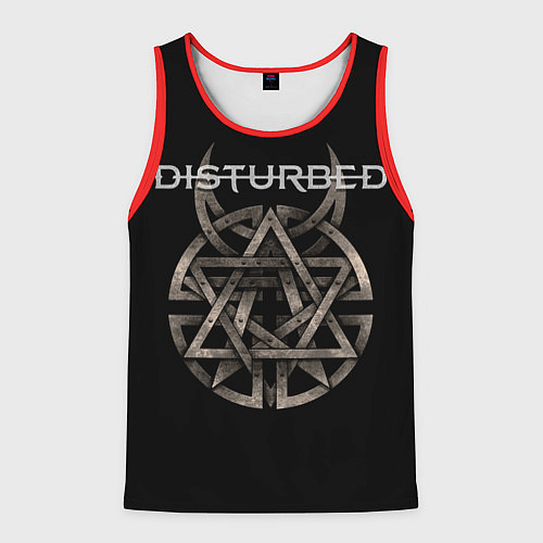 Мужская майка без рукавов Disturbed Logo / 3D-Красный – фото 1