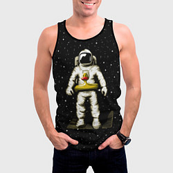 Майка-безрукавка мужская Космонавт с уточкой, цвет: 3D-черный — фото 2