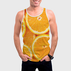 Майка-безрукавка мужская Апельсинка, цвет: 3D-белый — фото 2