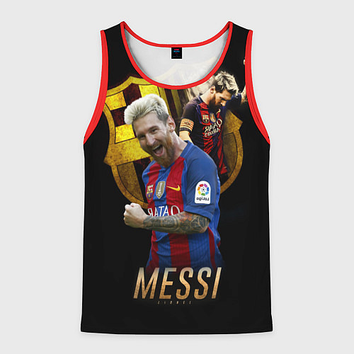 Мужская майка без рукавов Messi Star / 3D-Красный – фото 1