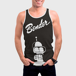 Майка-безрукавка мужская Bender Retro, цвет: 3D-белый — фото 2