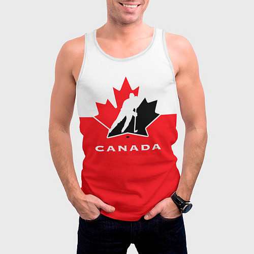 Мужская майка без рукавов Canada Team / 3D-Белый – фото 3