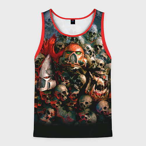 Мужская майка без рукавов Warhammer 40k: Skulls / 3D-Красный – фото 1
