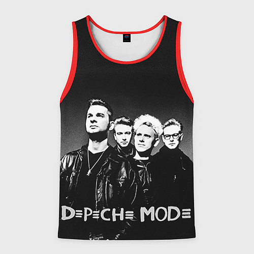 Мужская майка без рукавов Depeche Mode: mono / 3D-Красный – фото 1