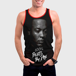 Майка-безрукавка мужская Dr. Dre: 100% Beats, цвет: 3D-красный — фото 2