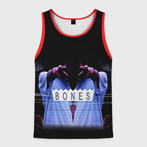 Мужская майка без рукавов Bones hands / 3D-Красный – фото 1
