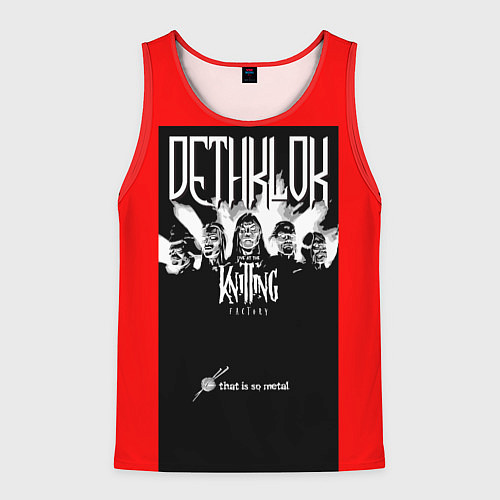 Мужская майка без рукавов Dethklok: Knitting factory / 3D-Красный – фото 1