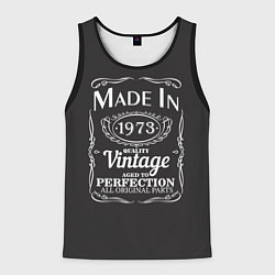 Майка-безрукавка мужская Сделано в 1973, цвет: 3D-черный