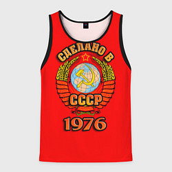 Майка-безрукавка мужская Сделано в 1976 СССР, цвет: 3D-черный