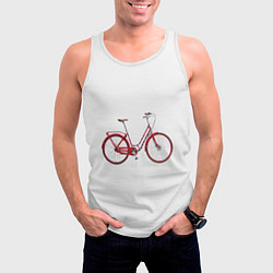 Майка-безрукавка мужская Велосипед, цвет: 3D-белый — фото 2