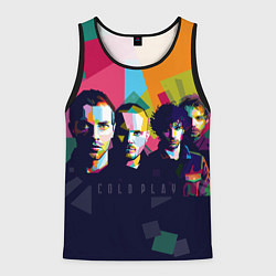 Майка-безрукавка мужская Coldplay, цвет: 3D-черный